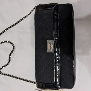Chanel Black Quilted Jersey and Patent Leather 2.55 Reissue East West Flap